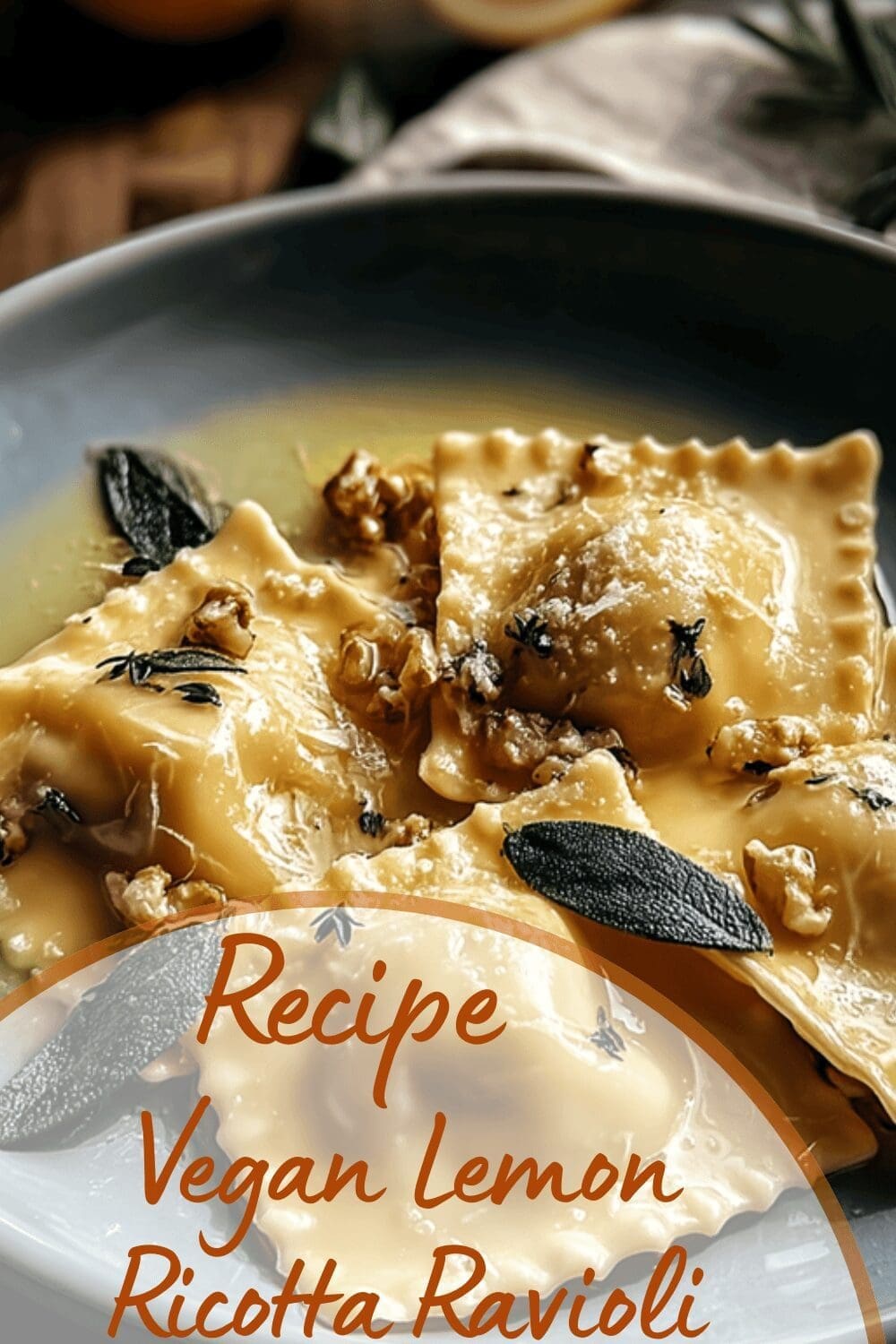 Vegan Lemon Ricotta Ravioli