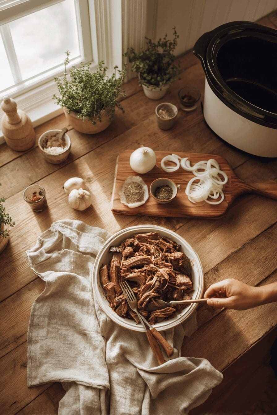 Caramelized Pulled Beef Brisket