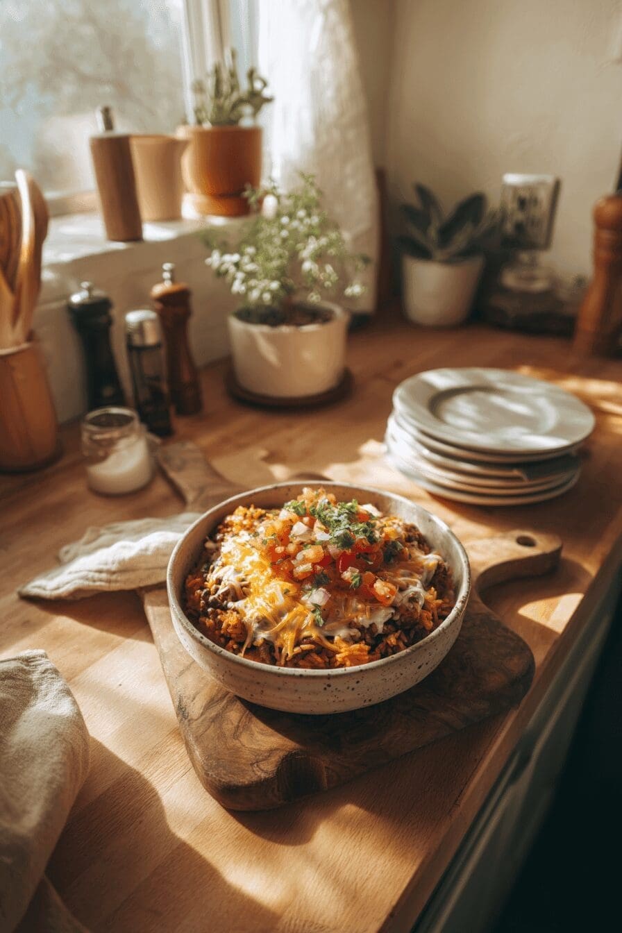 Cheesy Taco Rice