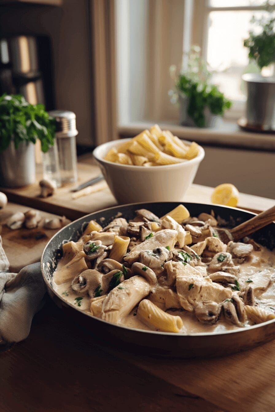 Chicken Mushroom Pasta Recipe: Creamy, Easy, And One-Pot Meal 9 Chicken Mushroom Pasta