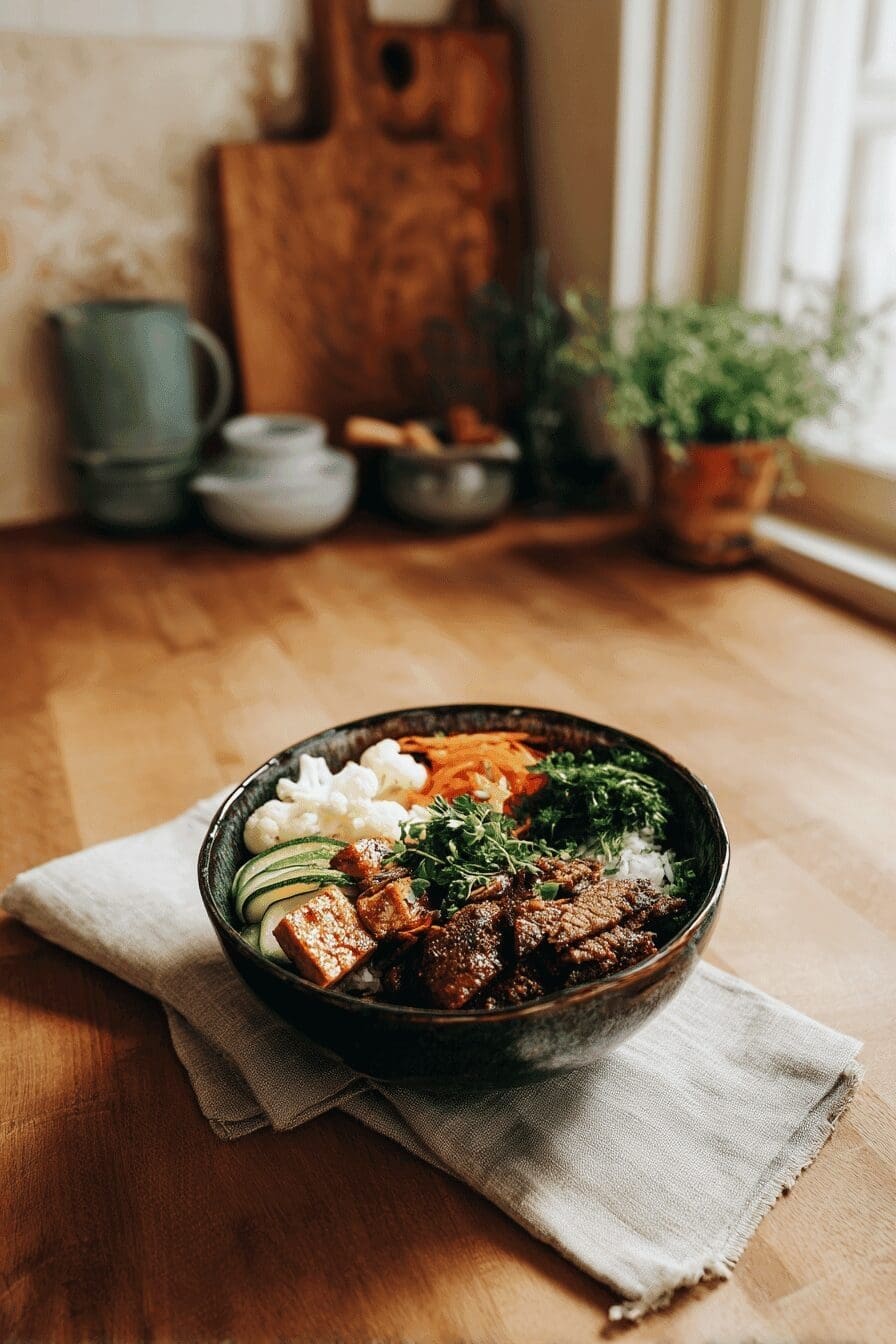 Crispy Beef Rice Bowl