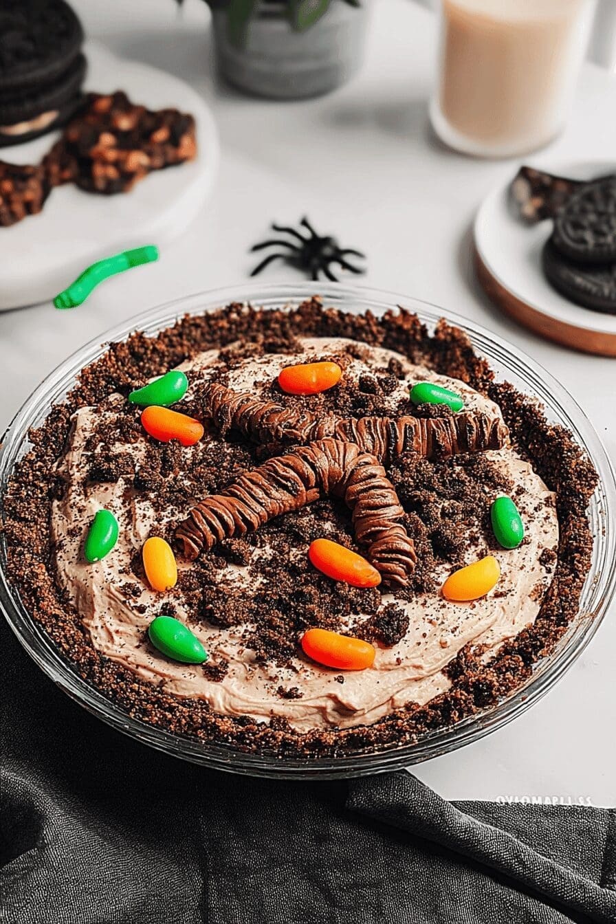 No-Bake Oreo Dirt Pie Recipe With Edible Worms For A Fun Dessert 10 Dirt Pie