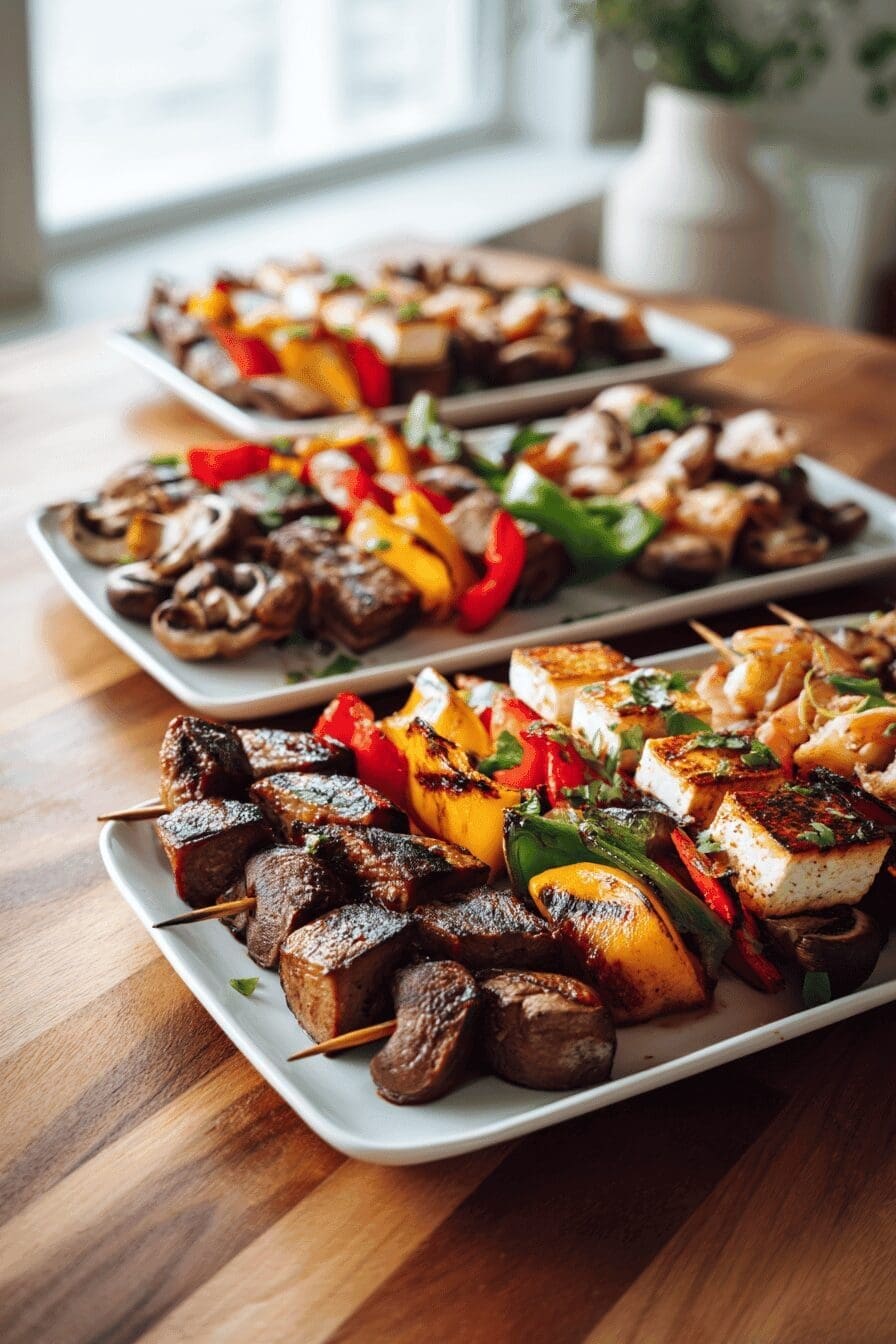 Steak And Shrimp Kabobs With Garlic Butter Recipe 8 Grilled Steak Shrimp Kabobs