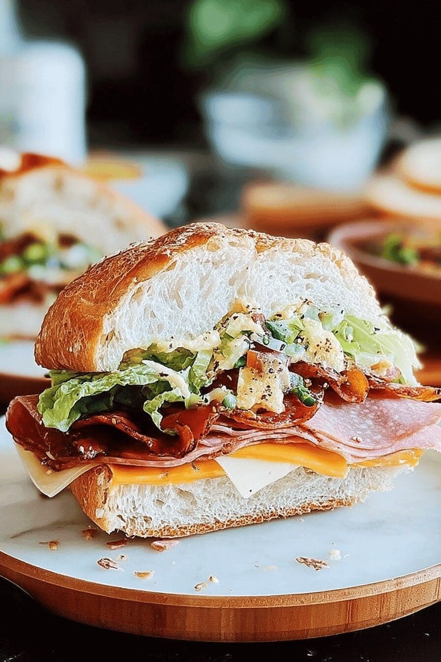 Grinder Sandwich With Buffalo Chicken Pasta Salad Twist Recipe 10 Grinder Sandwich