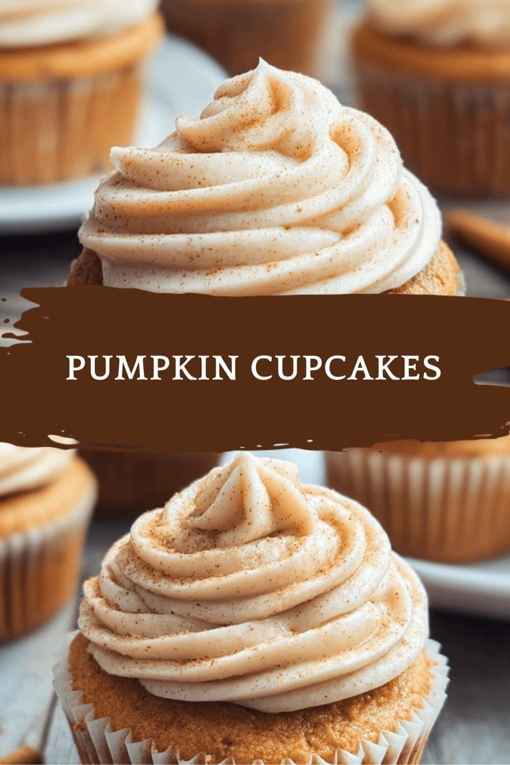 Pumpkin Cupcakes With Smooth Cream Cheese Frosting Recipe 6 Pumpkin Cupcakes