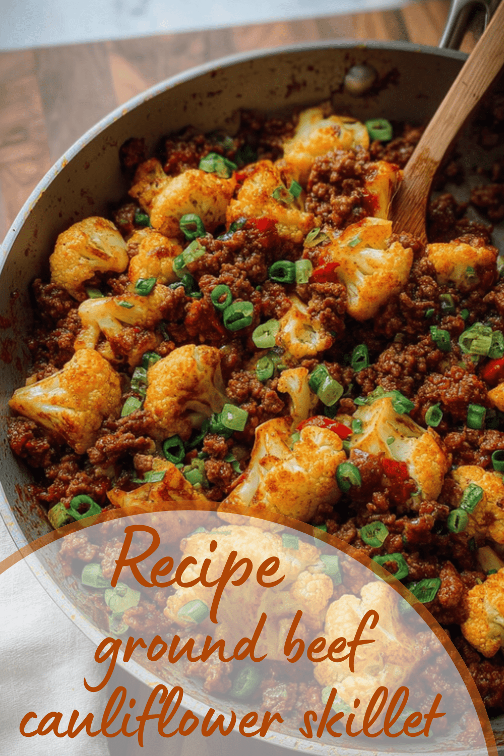 Cauliflower Ground Beef Skillet With Spicy Chili And Taco Flavors 7 Ground Beef Cauliflower Skillet
