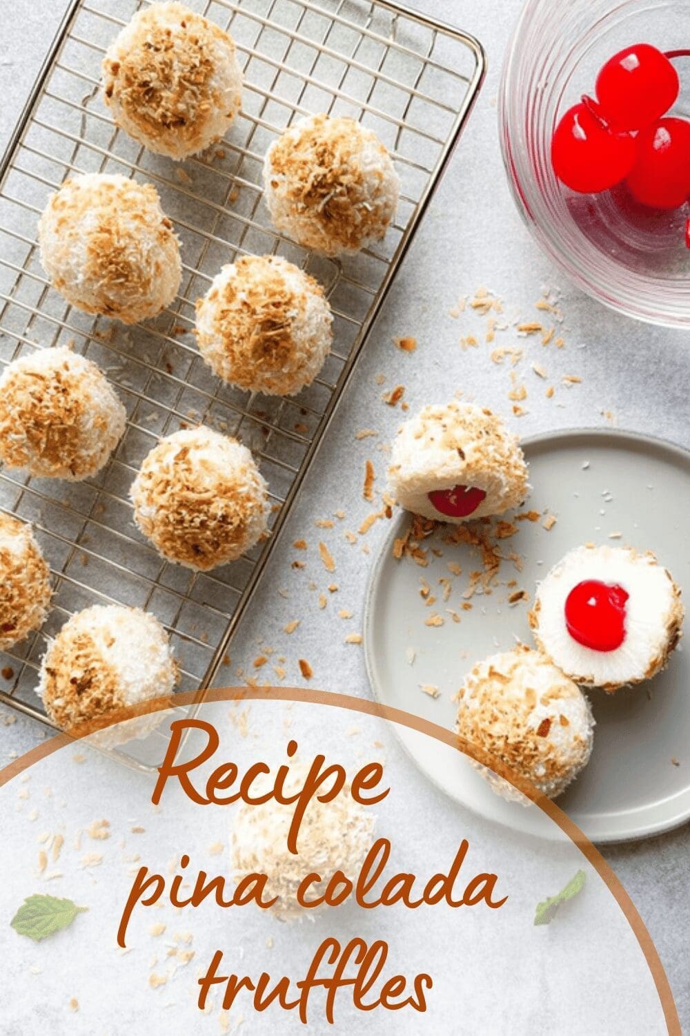 Pina Colada White Chocolate Truffles With Fresh Strawberry Mousse Recipe 7 Pina Colada Truffles