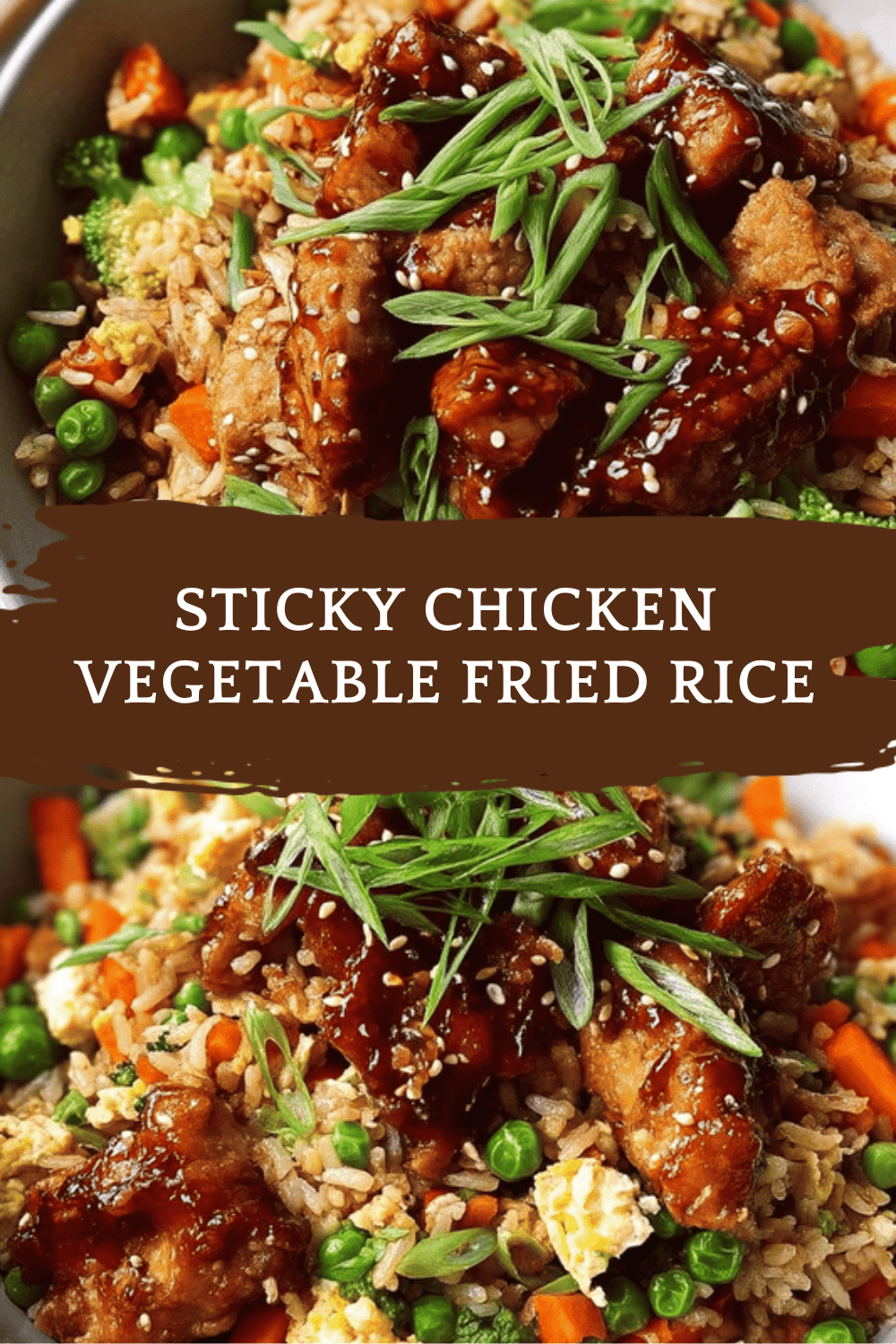 Sticky Chicken Vegetable Fried Rice