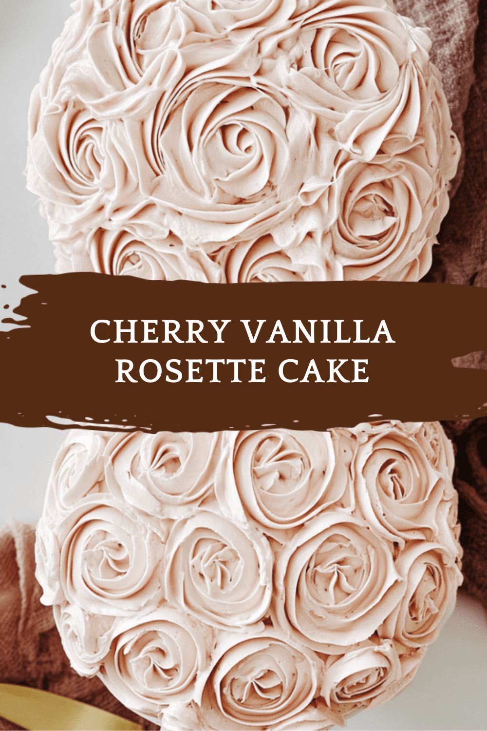 Cherry Vanilla Rosette Cake