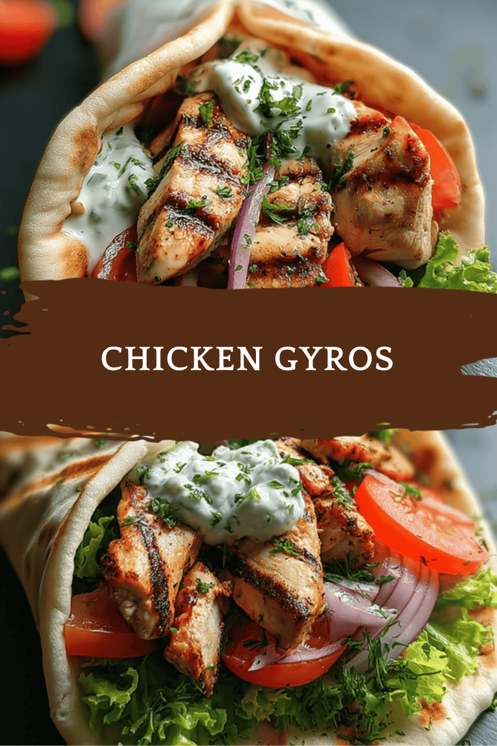 Greek Chicken Gyros With Traditional Tzatziki 6 Chicken Gyros