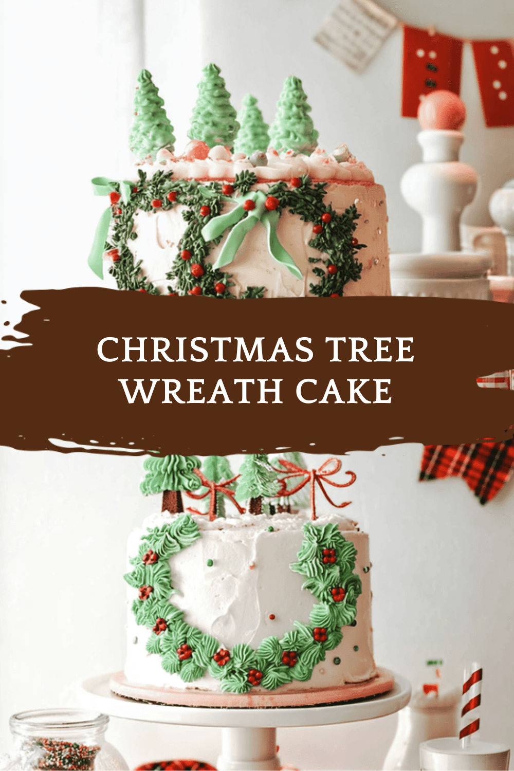 Christmas Tree Wreath Cake