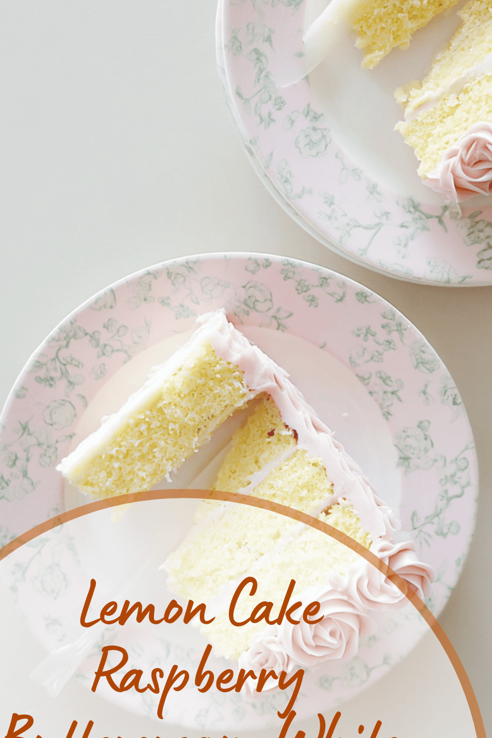Lemon Cake Raspberry Buttercream White Chocolate Rose