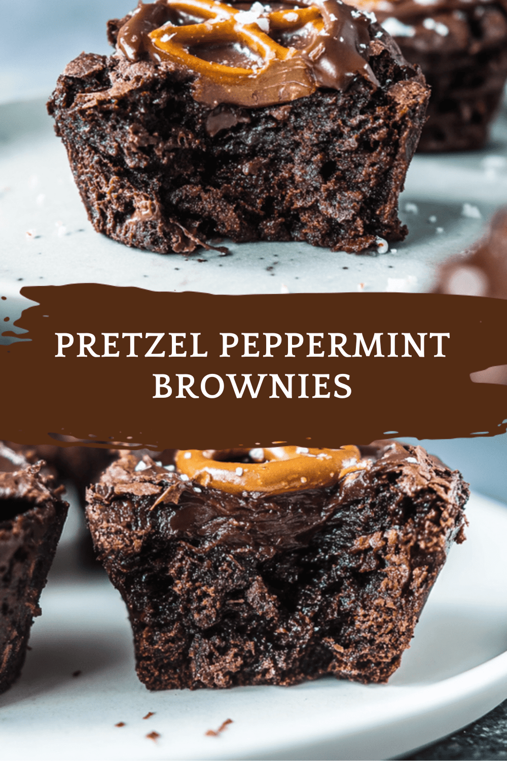 Pretzel Peppermint Brownies