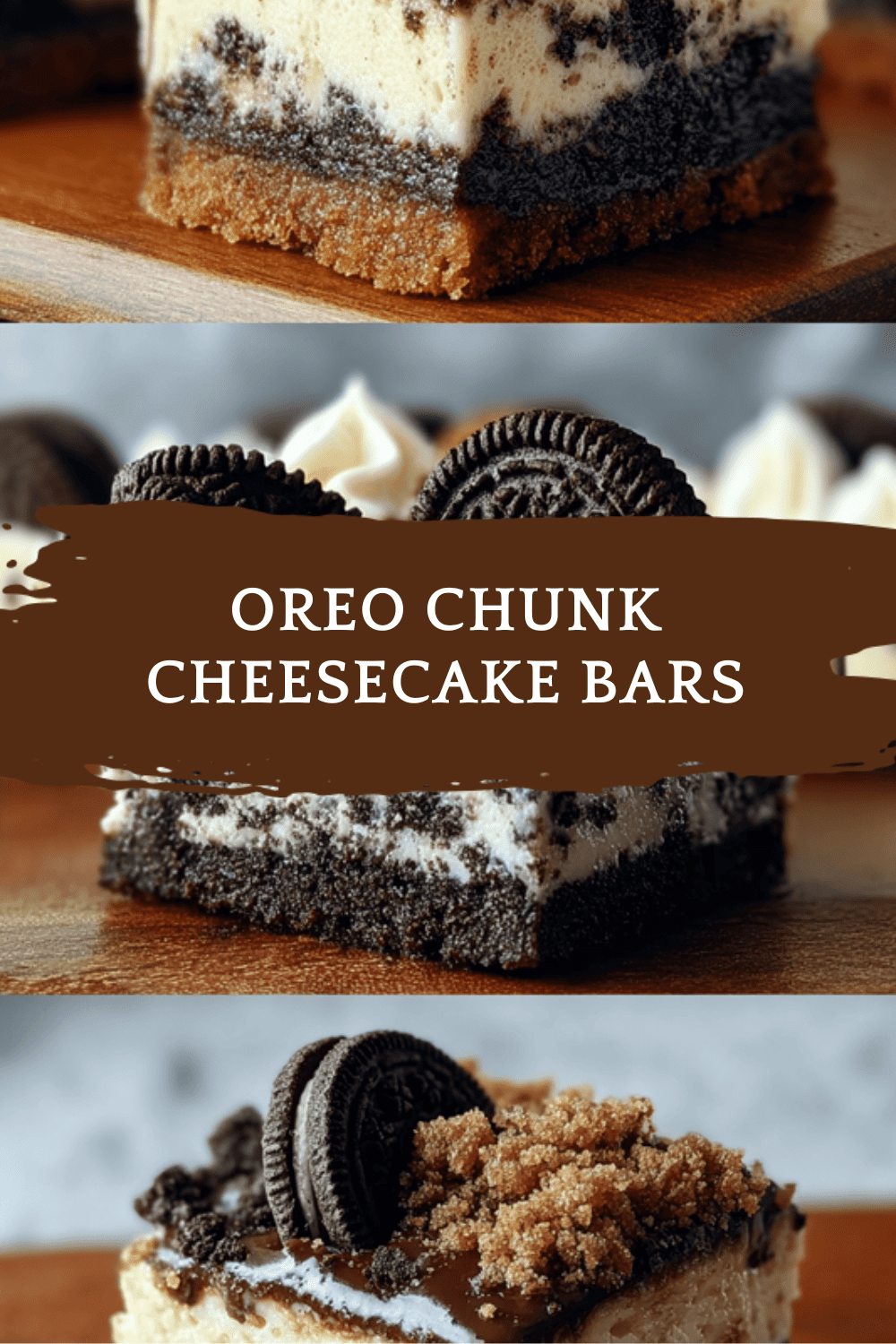 Oreo Chunk Cheesecake Bars