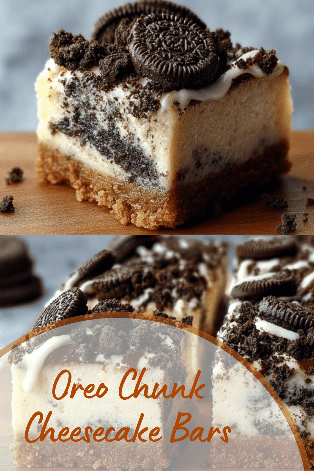 Oreo Chunk Cheesecake Bars