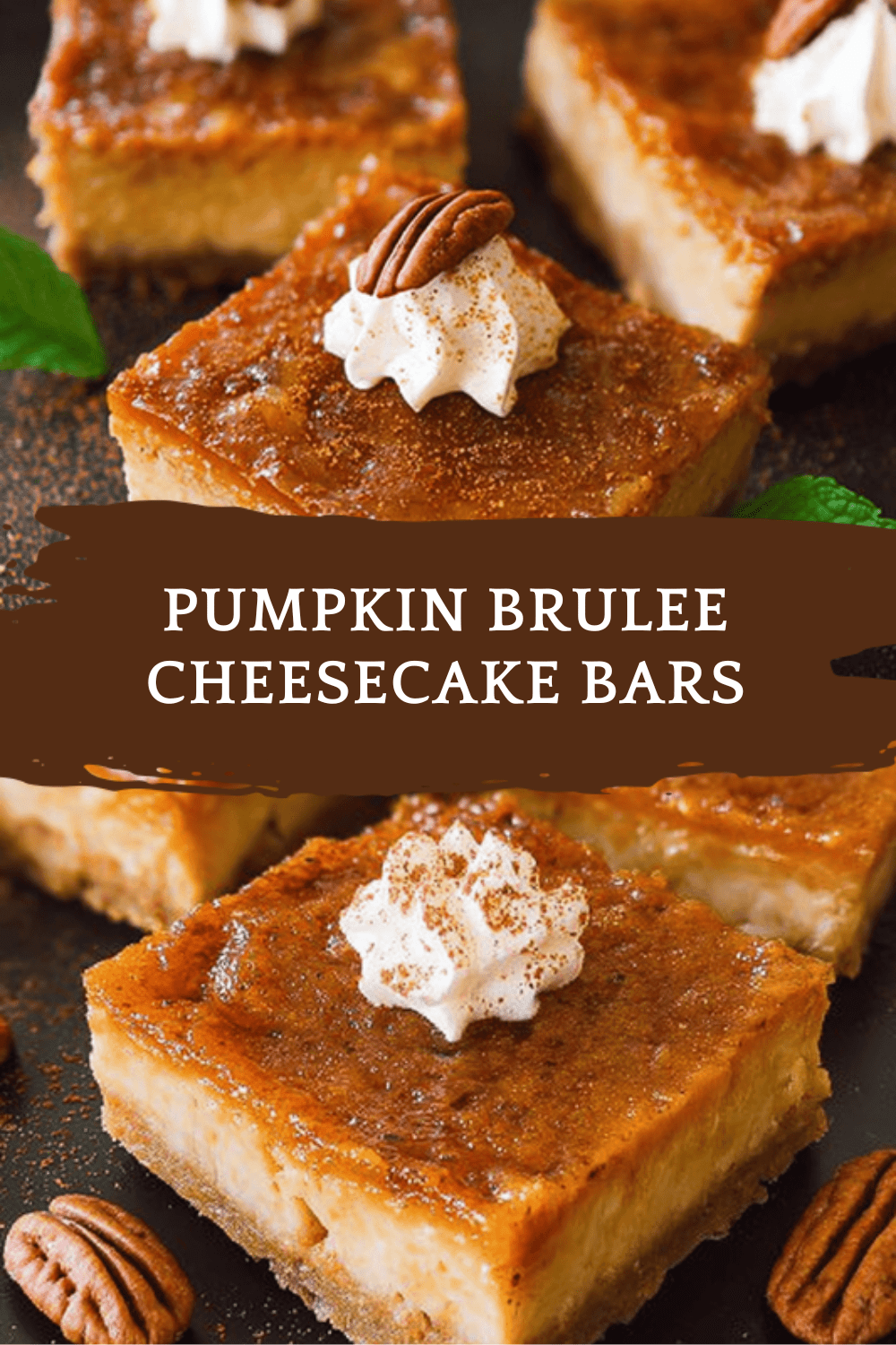 Pumpkin Brulee Cheesecake Bars
