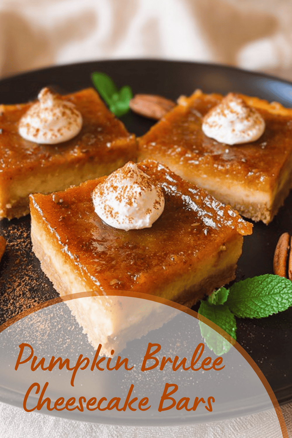 Pumpkin Brulee Cheesecake Bars