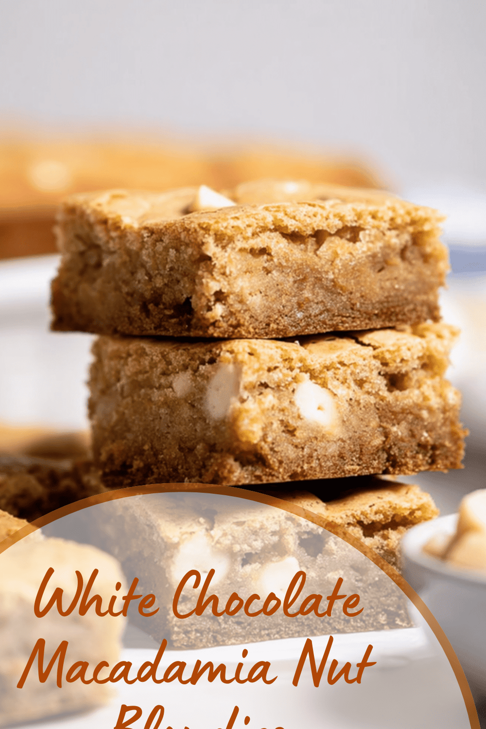 White Chocolate Macadamia Nut Blondies