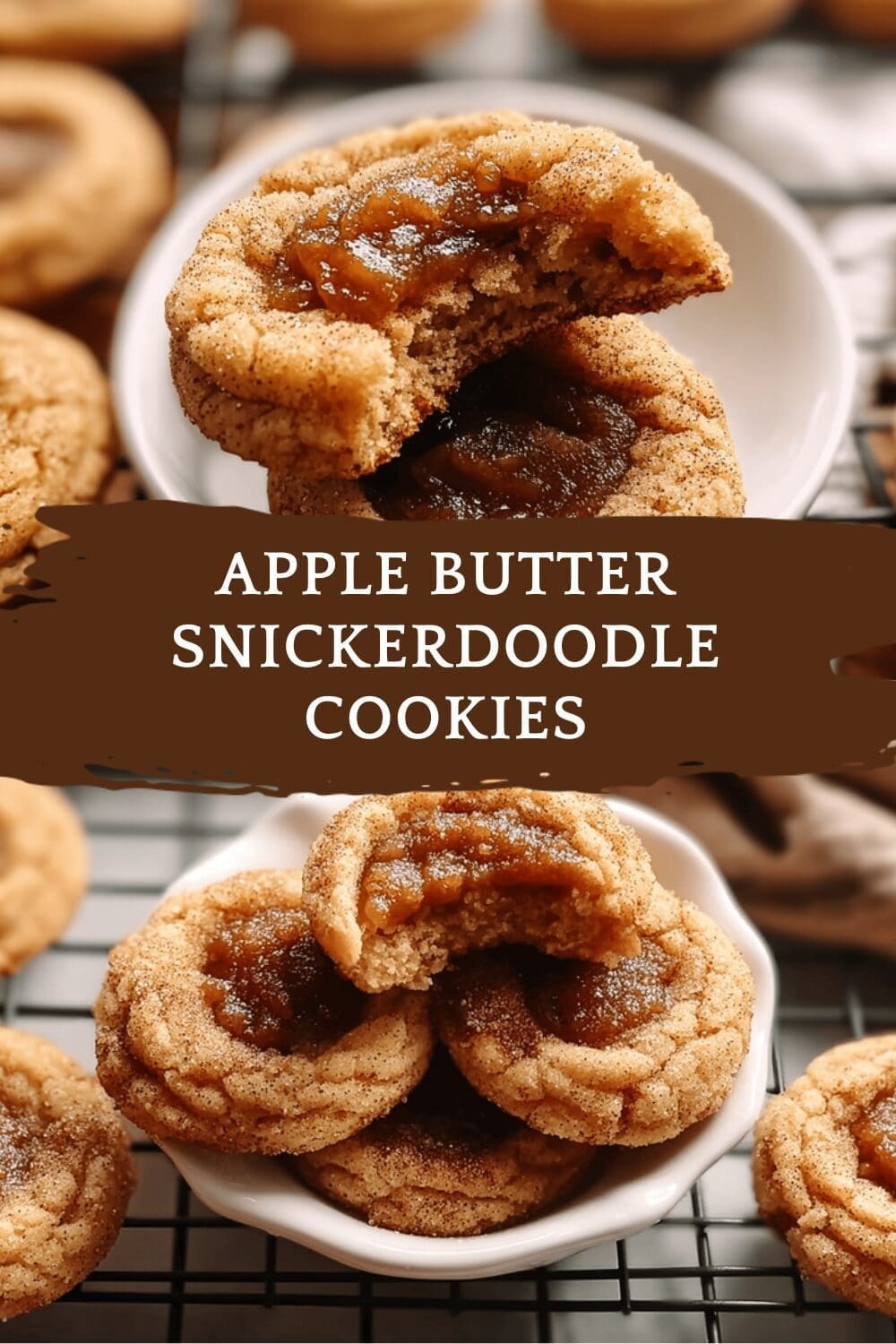 Apple Butter Snickerdoodle Cookies