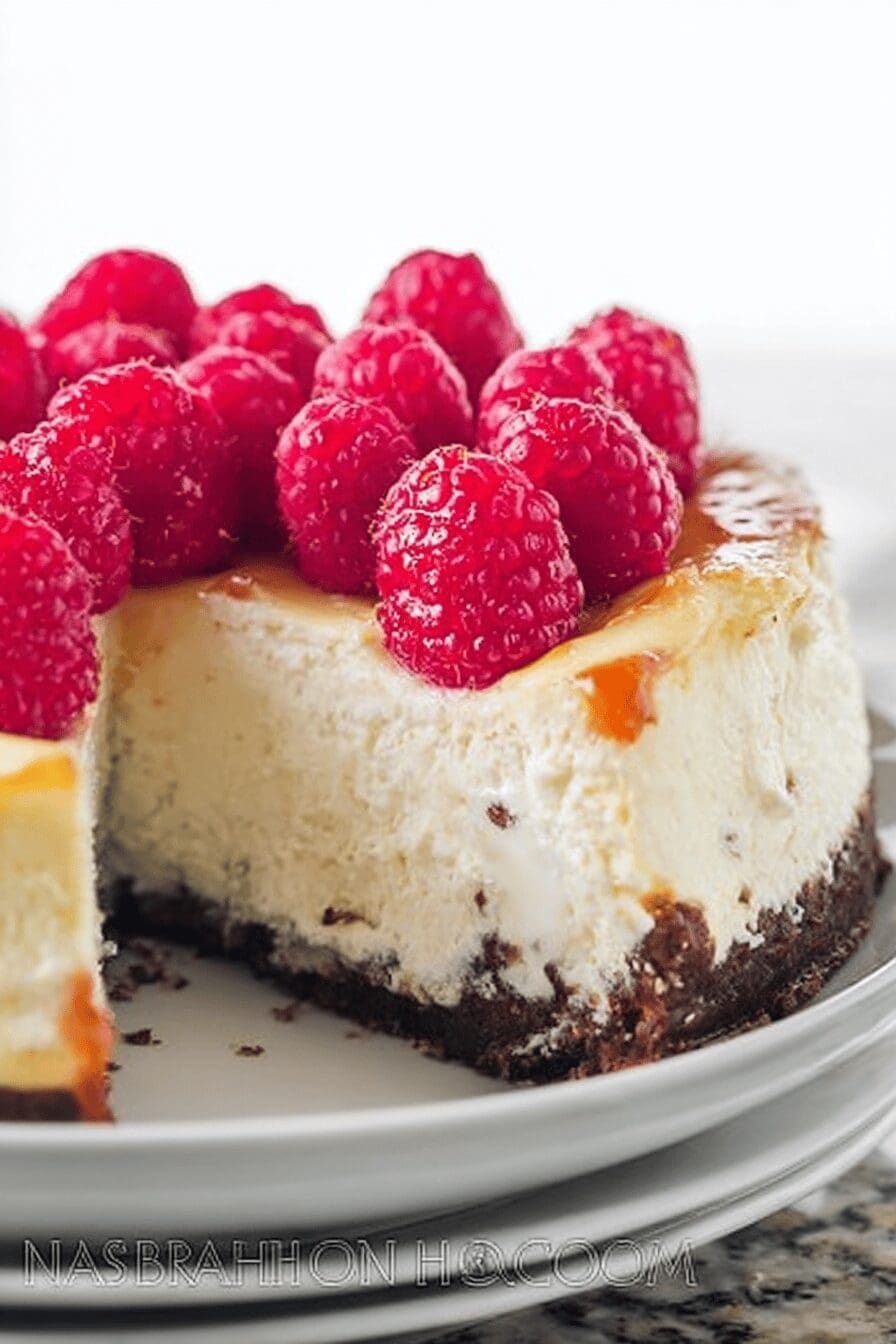 Raspberry Apricot Cheesecake