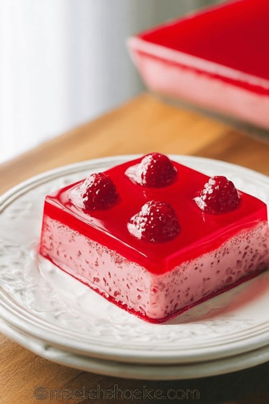 Raspberry Jello Cake Recipe With Fresh Berries And Creamy Layers 6 Raspberry Jello Cake