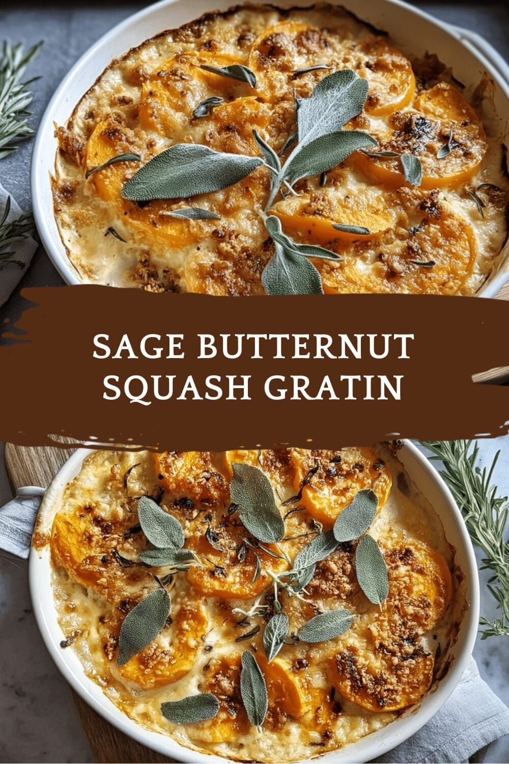 Sage Butternut Squash Gratin