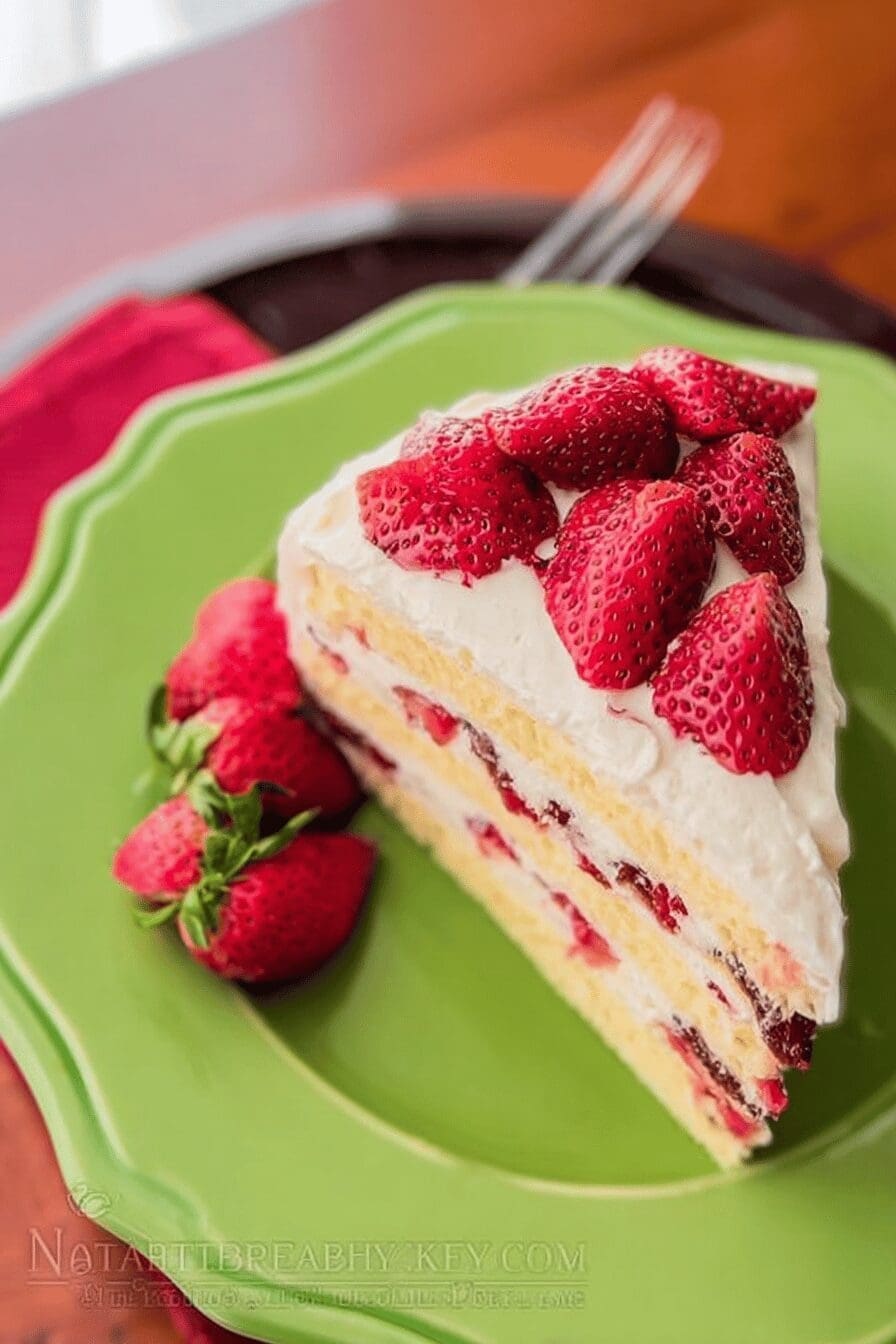 Strawberry Layer Cake With Fresh Berries And Creamy Frosting Recipe 6 Strawberry Layer Cake Recipe