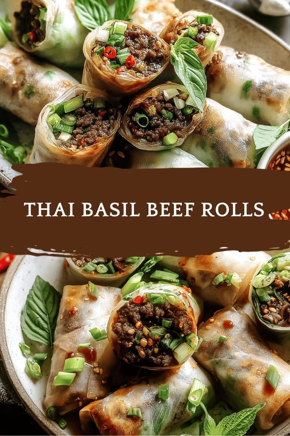 Thai Basil Beef Rolls