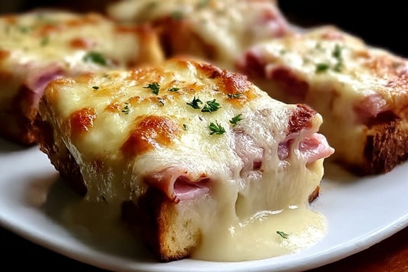 Baked Ham And Cheese With Bechamel Sauce