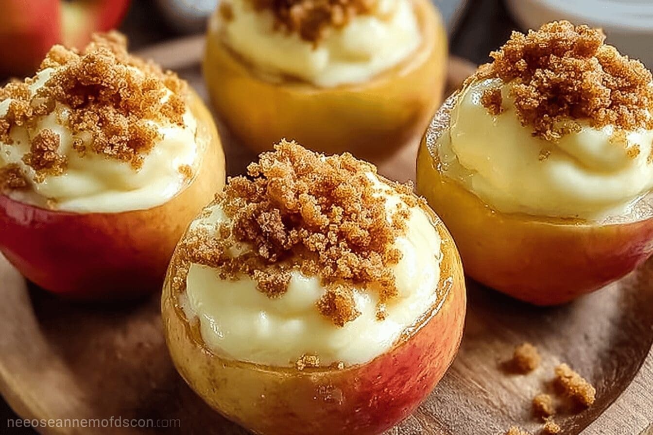 Cheesecake Stuffed Baked Apples Recipe For A Sweet Treat 6 Cheesecake Stuffed Baked Apples