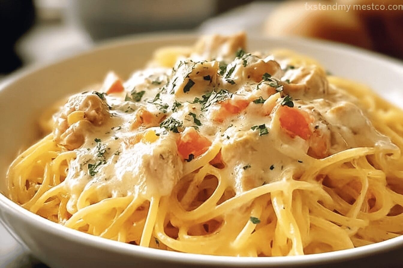Cheesy Chicken Spaghetti