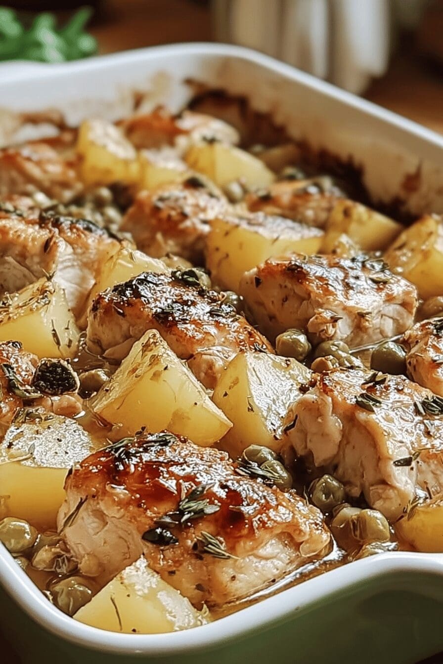 Chicken Potato Bake Recipe With Crispy Skin And Tender Potatoes 6 Chicken Potato Bake