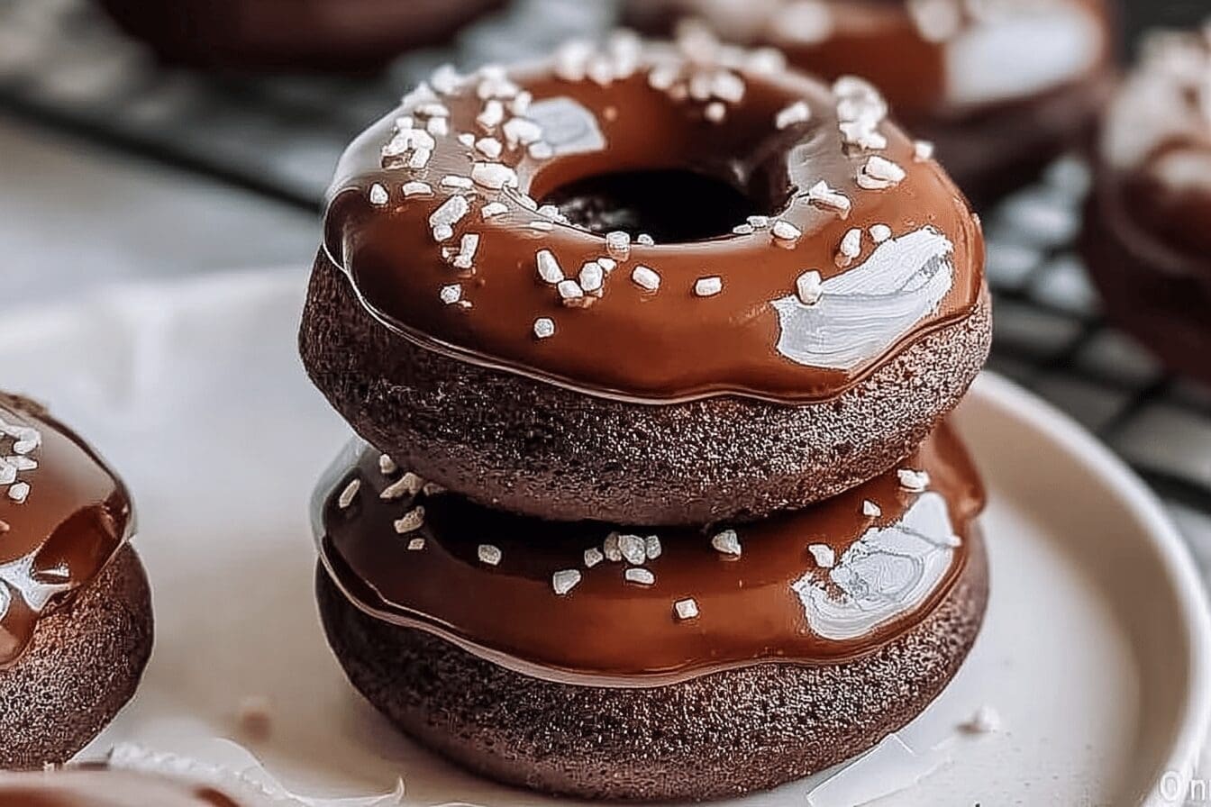 Chocolate Glazed Donut Recipe Inspired By Classic Dunkin Style 6 Chocolate Glazed Donuts