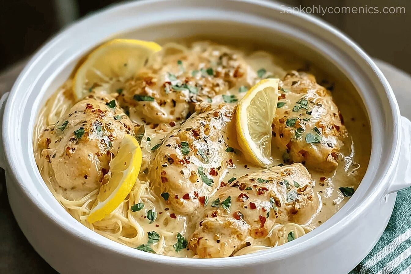 Lemon Garlic Chicken Skillet Recipe With Creamy Sauce 6 Creamy Lemon Garlic Chicken