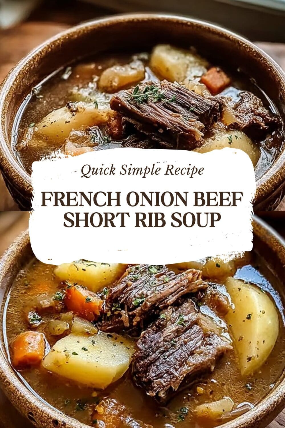 French Onion Beef Short Rib Soup