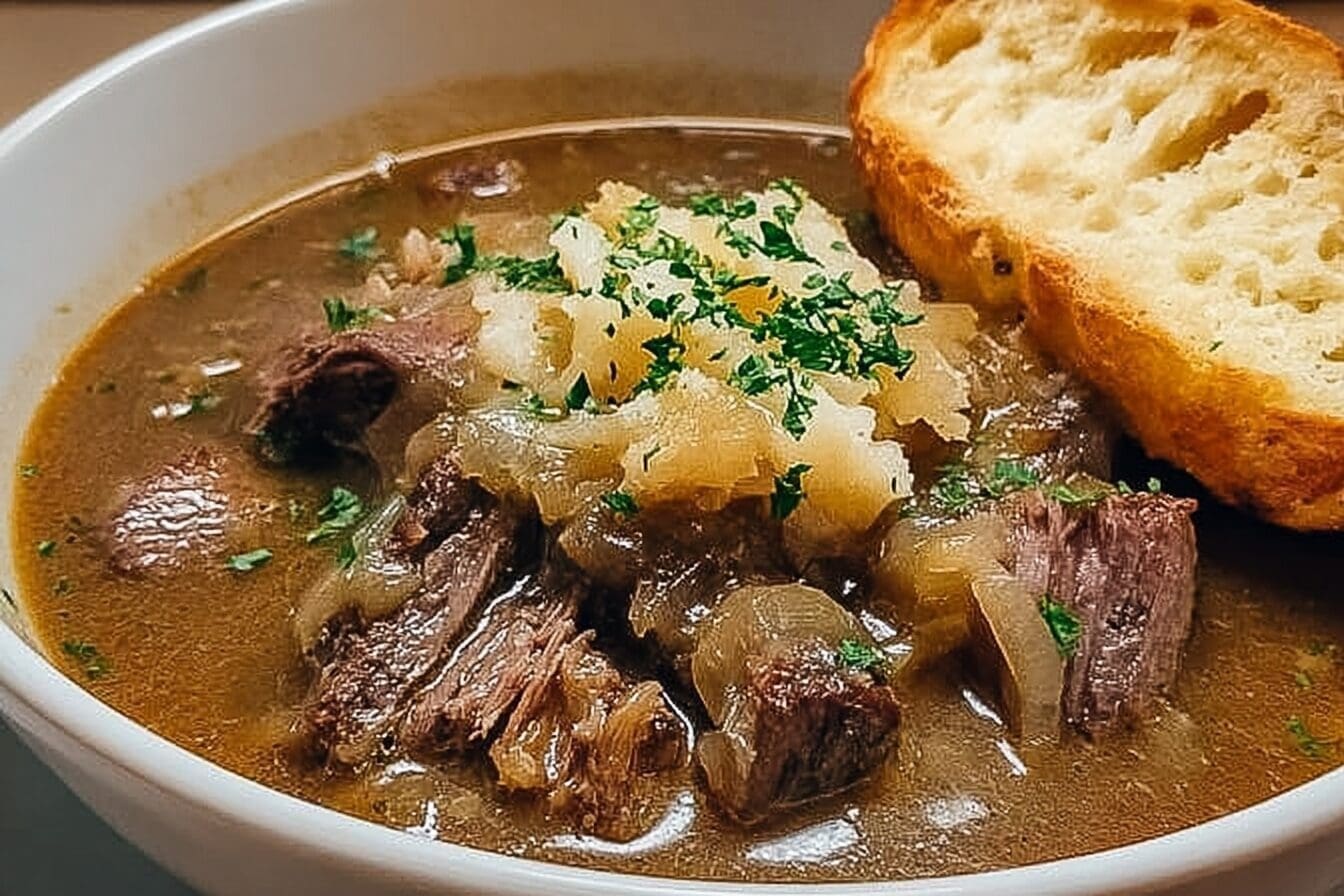 French Onion Short Ribs Recipe With Rich Caramelized Onions 6 French Onion Beef Short Rib Soup