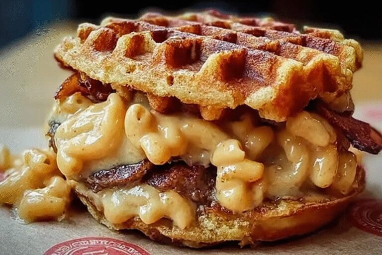 Macaroni Cheese Waffle Burger 9.Png