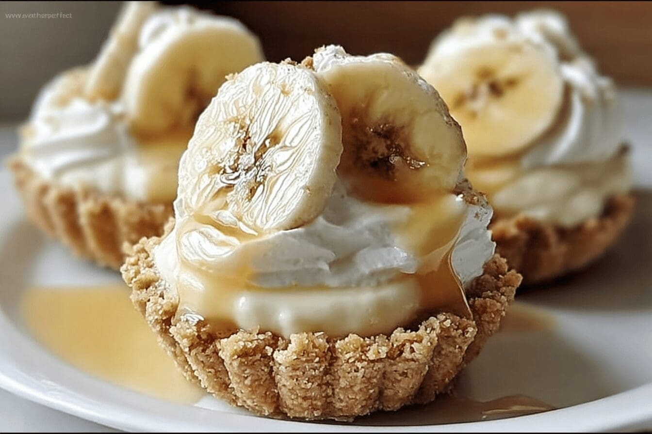 Mini Banana Cream Pie Recipe With Easy Homemade Filling 6 Mini Banana Cream Pies