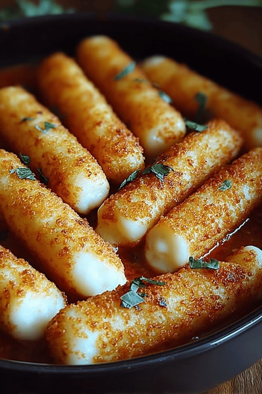 Homemade Mozzarella Sticks Recipe With Crispy Golden Coating 6 Mozzarella Sticks