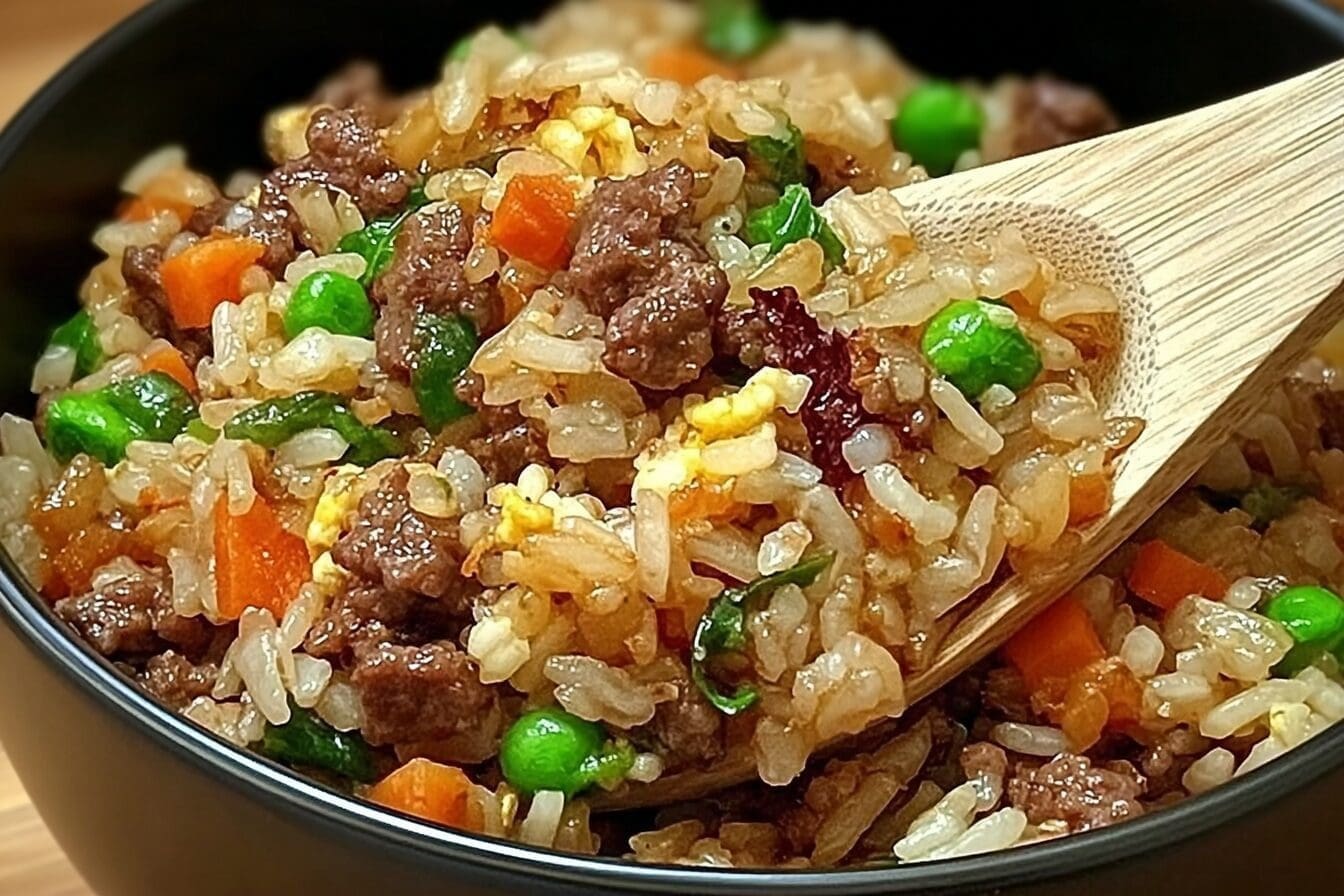 Beef Fried Rice Recipe With Simple Ingredients And Quick Preparation 6 Onion Beef Fried Rice