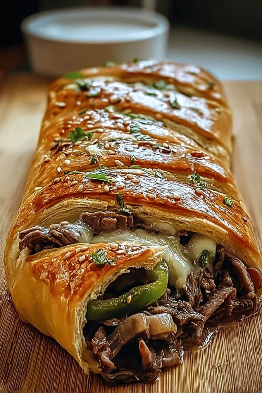Philly Cheesesteak Stromboli