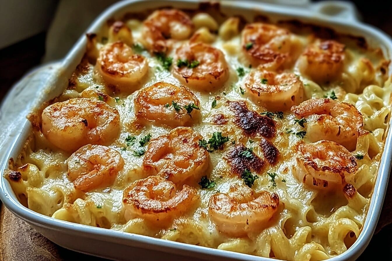 Shrimp Scampi Pasta Bake