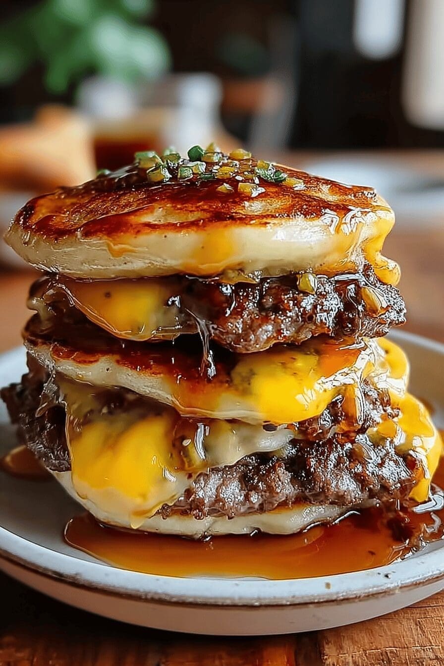 Smash Burger Pancakes Recipe Combining Savory And Sweet Flavors 6 Smash Burger Pancakes