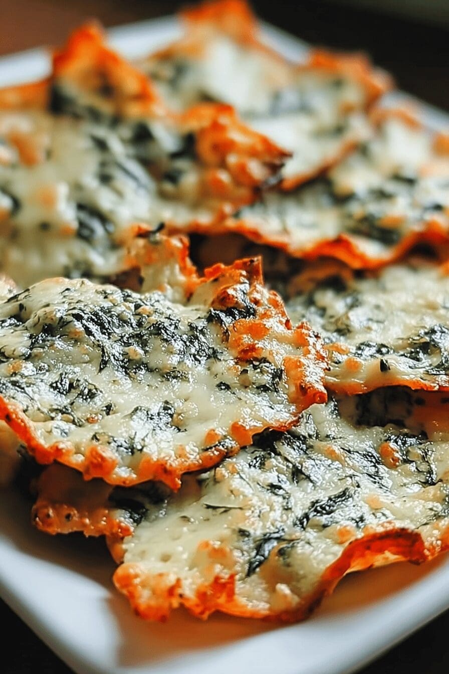 Spinach Dip Cheese Crisps Recipe For A Quick Flavorful Snack 6 Spinach Dip Cheese Crisps