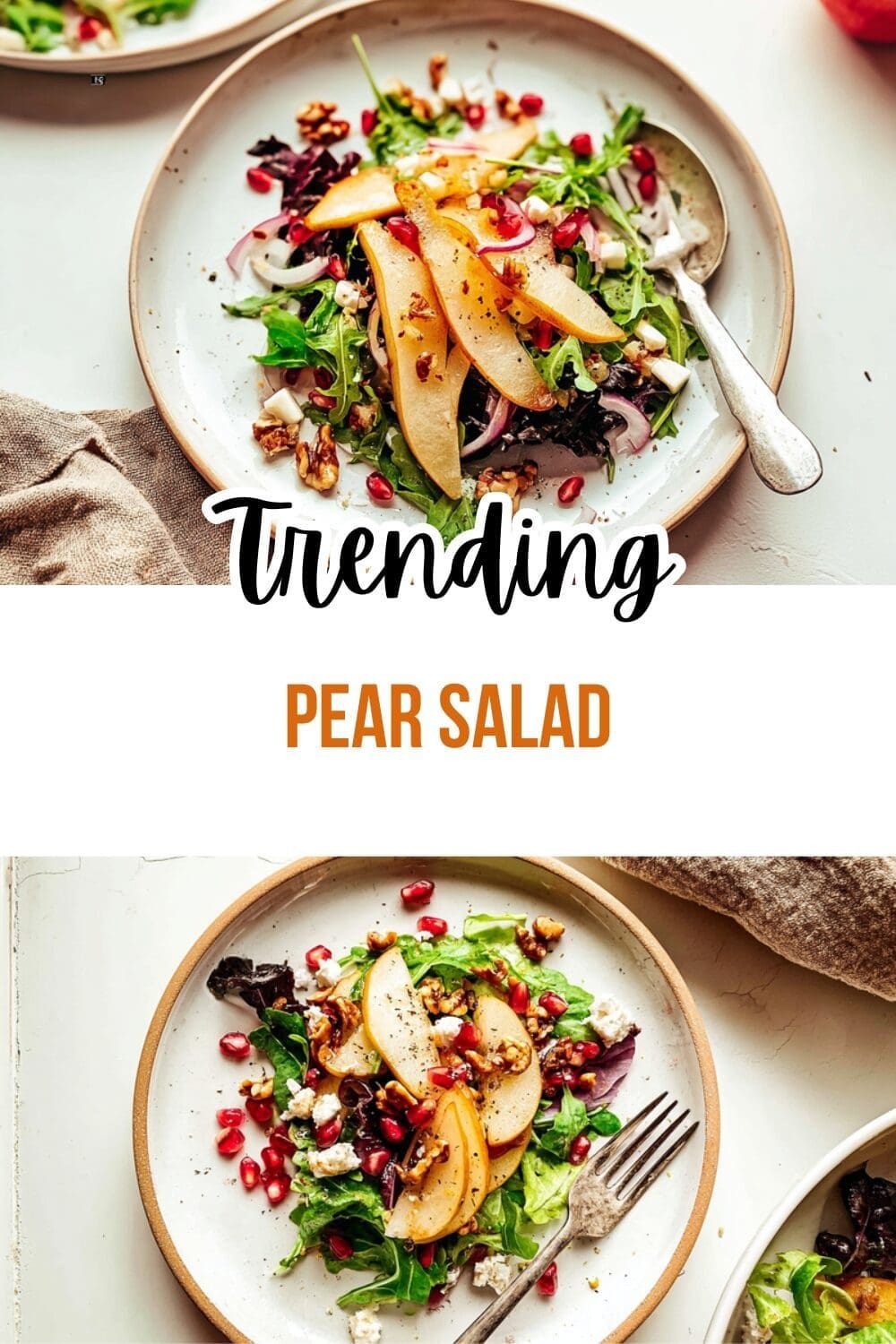 Pear Salad With Balsamic Vinaigrette And Crunchy Walnuts Recipe 4 Pear Salad