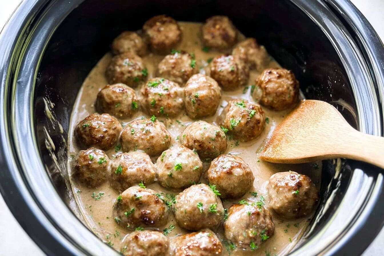 Slow Cooker Swedish Meatballs