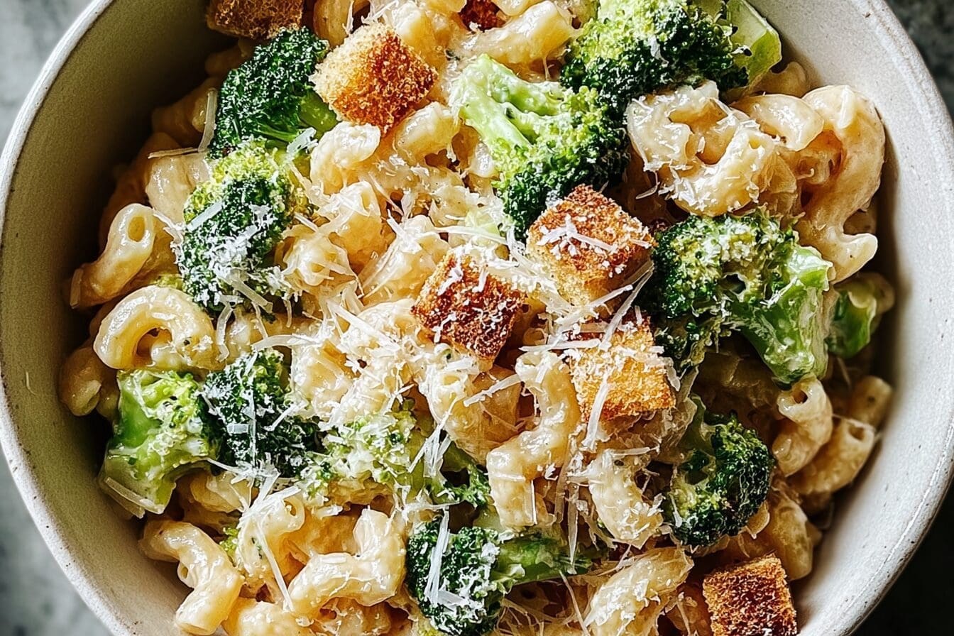 Broccoli Caesar Pasta Salad