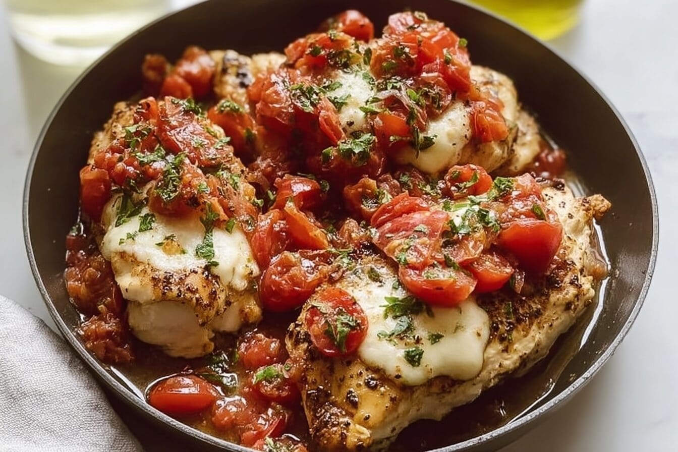 Bruschetta Chicken Recipe With Fresh Tomato And Basil Topping 6 Bruschetta Chicken