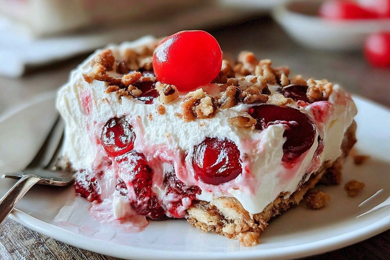 Cherry Cheesecake Lush Recipe With Creamy And Fruity Layers 6 Cherry Cheesecake Lush