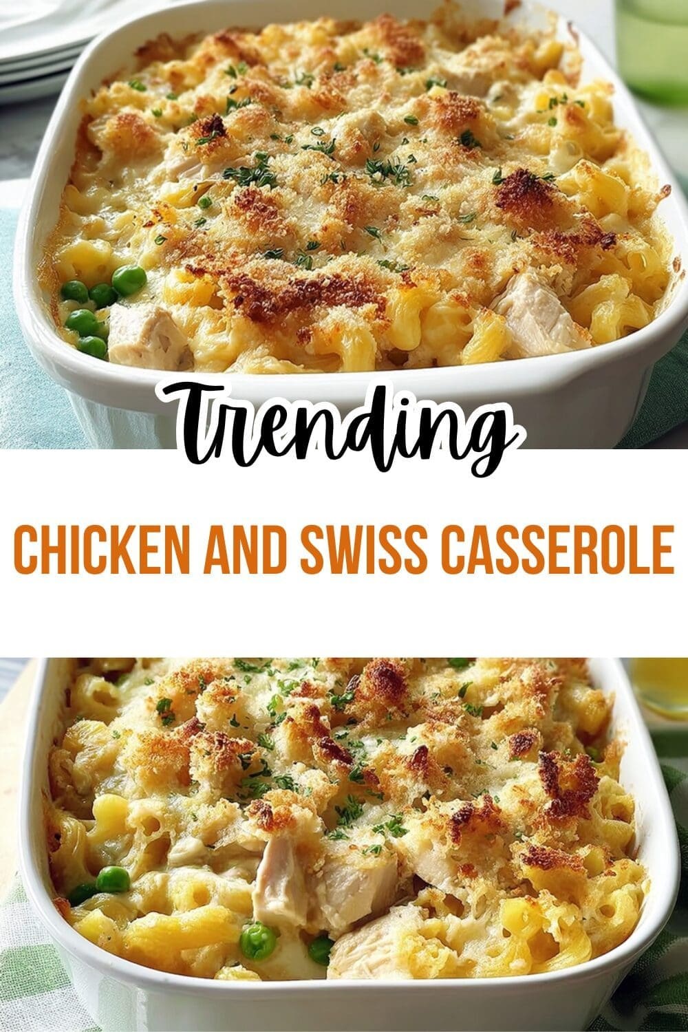 Chicken And Swiss Casserole Recipe With Creamy Cheese Sauce 7 Chicken And Swiss Casserole